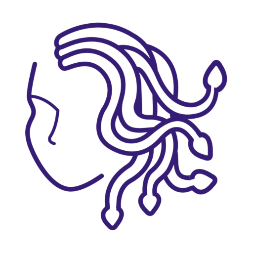 Line art of the Medusa - Medusa Logo